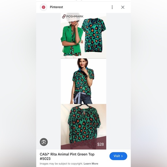 CAbi Blue and Black Oversized Boxy Blouse - Picture 5 of 5